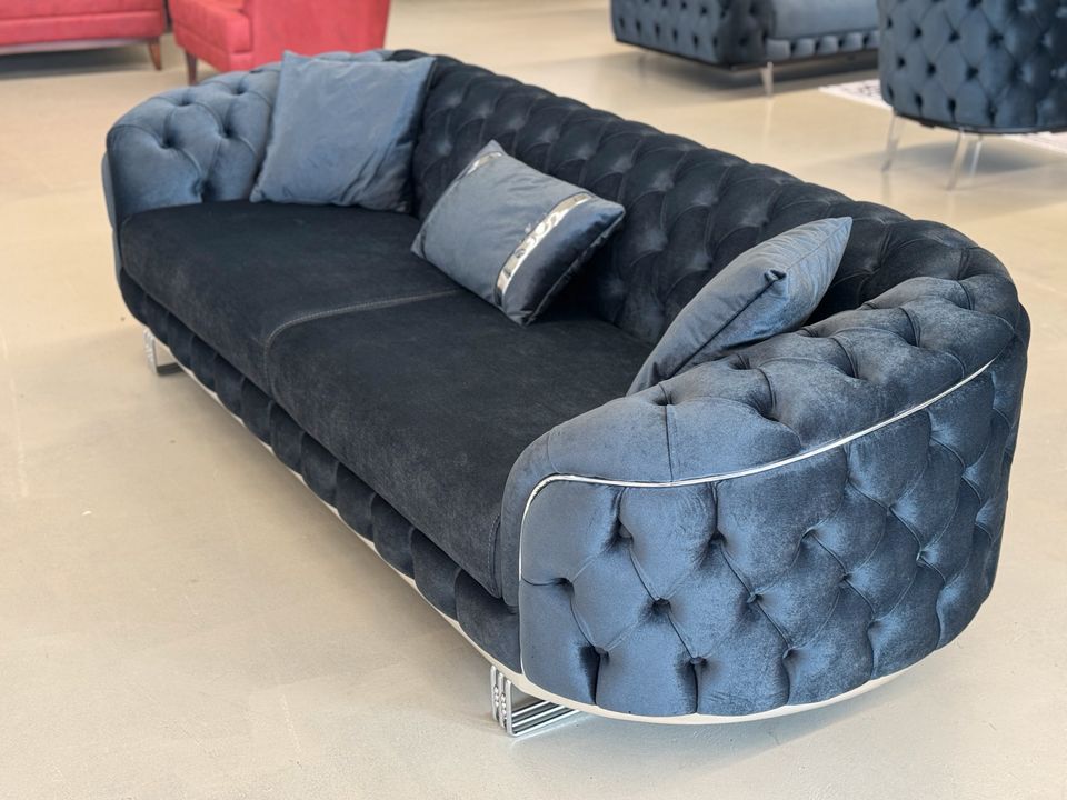 Einzelstück Sonderpreis (Gloria Couch) Chesterfield Couch - Sessel Chester Sofa Gästezimmer Wohnlandschaft Polstersofa Wohnzimmer QMLager in Ursensollen