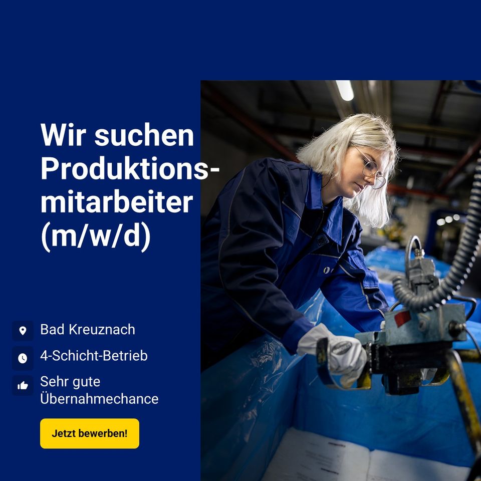 Produktionsmitarbeiter (m/w/d) für die Michelin in Bad Kreuznach