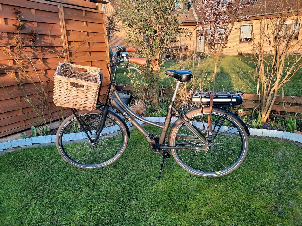 City-E-Bike von LLobe, Damenfahrrad mit Korb,  Rosendaal 2, in Laatzen