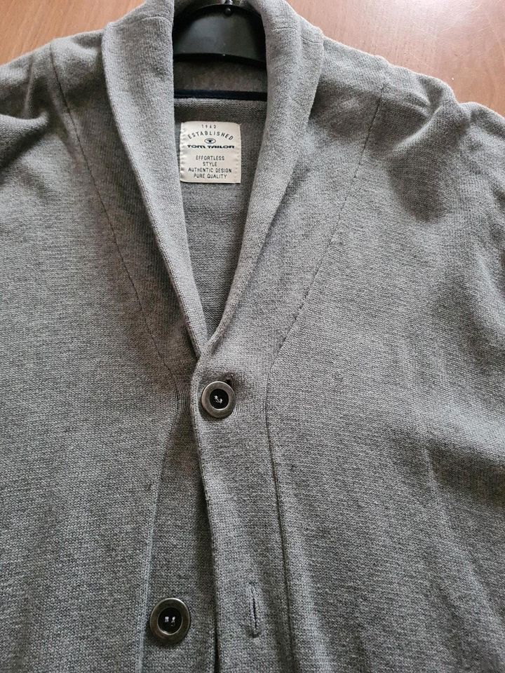 Neu! XXL☆ Herren Strickjacke, Tom Tailor  grau, Pulli in Neuss