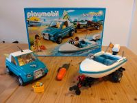 Playmobil Jeep mit Anhänger und Motorboot (6864), mit Motor Nordrhein-Westfalen - Brakel Vorschau