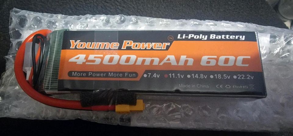 Hrb/Youme LiPo Akku 11,1V 3S 4500 mAh 60-120 C in Alsdorf