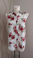 Süße Bluse, Shirt in weiß mit Blumen Muster, Gr. XS 34 Neu Sachsen-Anhalt - Kroppenstedt Vorschau