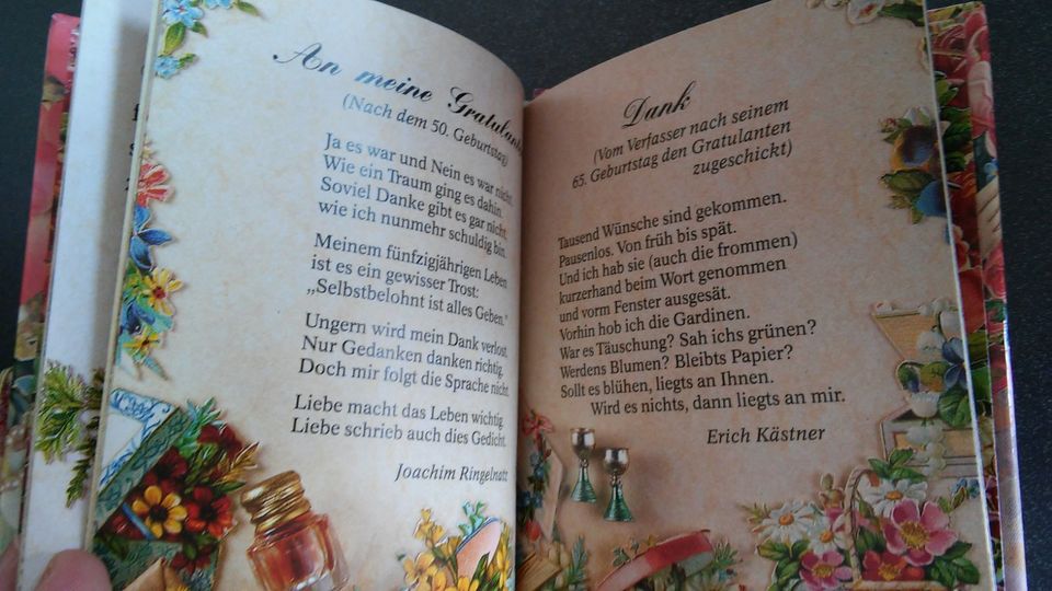 Adressbuch Buch Gedichte Briefe Gedanken Geschenk in Schwaikheim