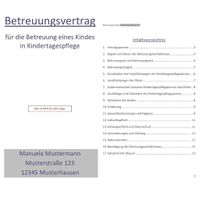 Betreuungsvertrag, Musterrechn. & Steuertabelle Kindertagespflege Niedersachsen - Lüneburg Vorschau