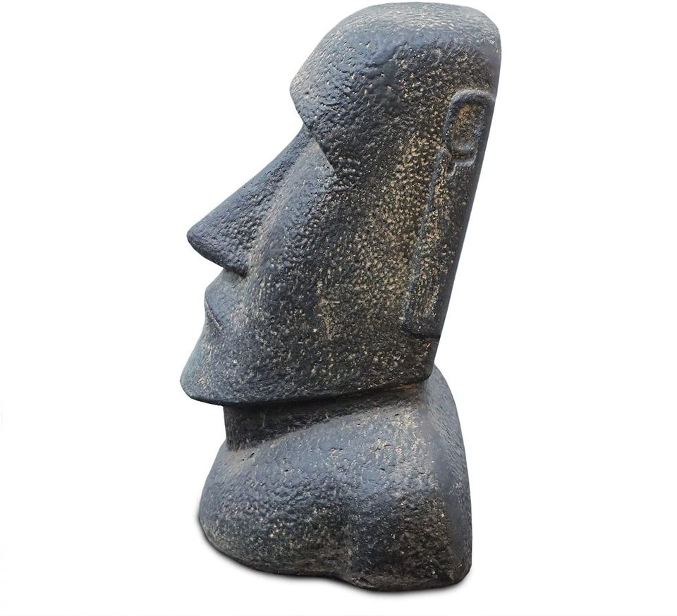 Moai Rapa-Nui Statue ca. 40 cm aus Lavasand Osterinsel-Figur Gart in Hüllhorst