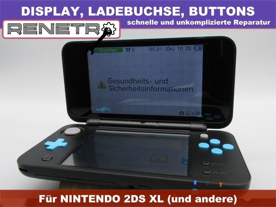 New Nintendo 2DS XL Reparatur (Display, Ladebuchse, Kartenslot) in Rossau (Sachsen)