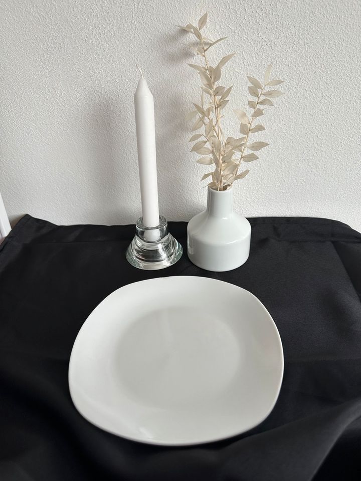 LEIHEN | Vase | Teelichtglas | schwarz weiß | Hochzeit|Deko in Kappelrodeck