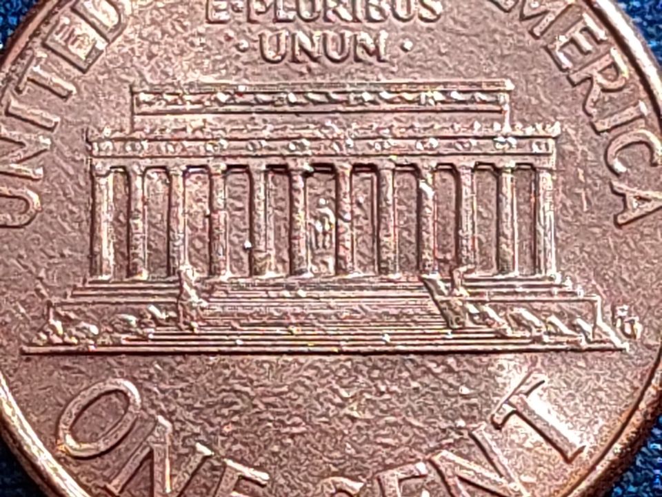 USA 1 Cent, 1997 Lincoln Memorial Cent ,einzigartig, Fehlprägung in Hamburg