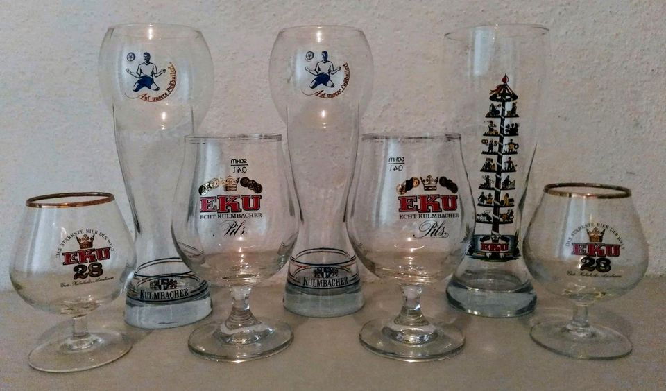 Diverse Bier - Wein - Schnaps - Tee  GLÄSER in Kulmbach