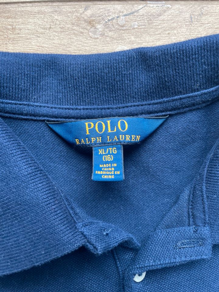 Ralph Lauren Polo Shirt Langarm blau weiß XL in Hamburg