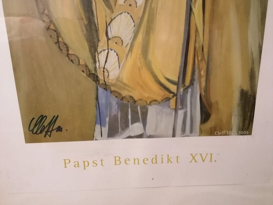 Biete ein Bild von Papst Benedikt   XVI in Oberschwarzach