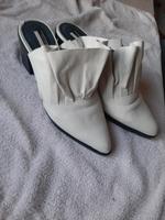 Topshop Mules clogs Leder weiß blockabsatz 41/42 Baden-Württemberg - Brühl Vorschau
