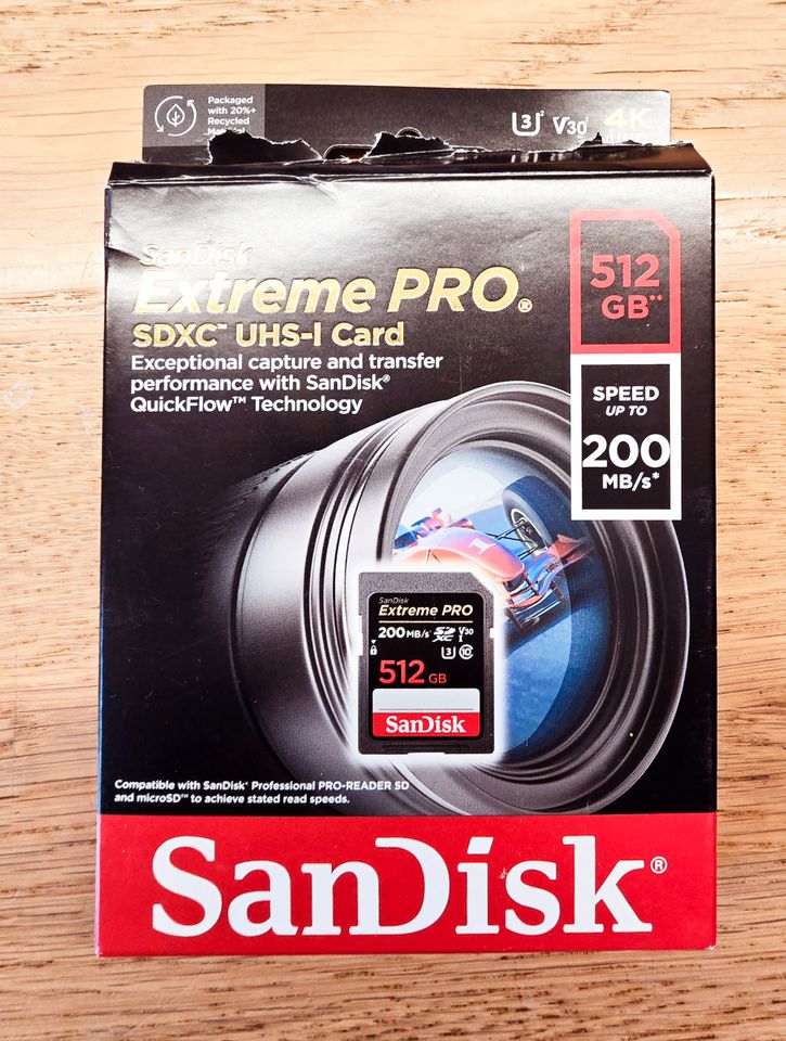 SanDisk Extreme PRO SDXC UHS-I Speicherkarte 512 GB (V30, 4K UHD) in Bergisch Gladbach