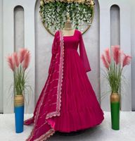 Anarkali kleid in pink indien Niedersachsen - Munster Vorschau