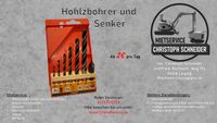 Holzbohrer-Set 3/4/5/6/8/10mm und 12mm Senker zum Mieten Leipzig - Holzhausen Vorschau