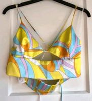 ZARA Bustier Crop Top Satin Pucci S 36 bauchfrei neu bunt pastell München - Maxvorstadt Vorschau