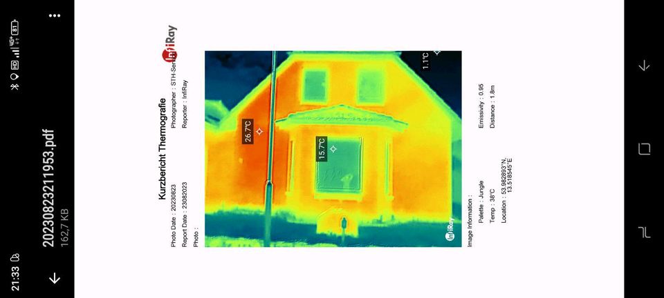 Wärmebild Thermographie / Thermografie PV / KFZ Kältebrücken usw in Züssow