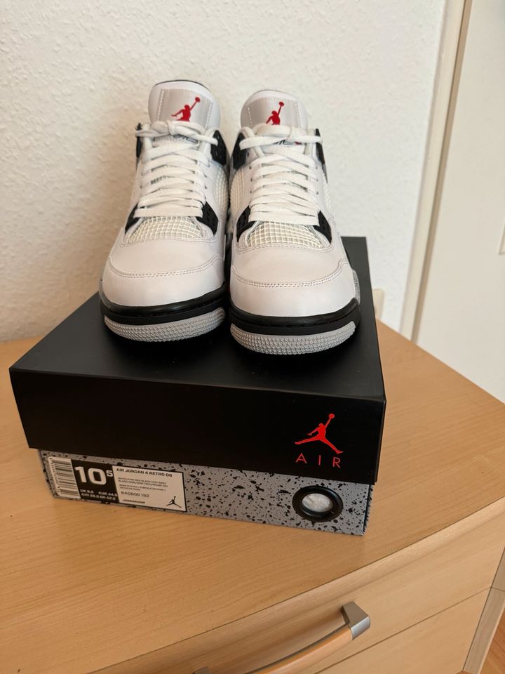 Nike Air Jordan 4 IV White Cement 2016 44,5 10.5 DS in Gelsenkirchen
