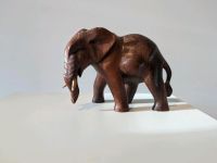 Sehr schöner Handgeschnitzter Holz Elefant, Vintage Nordrhein-Westfalen - Kaarst Vorschau