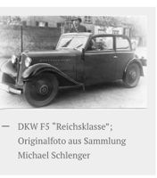 DKW F5 Cabriolimosine Reichsklasse Vorkrieg Brandenburg - Wriezen Vorschau