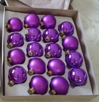 18 Weihnachtskugel Glas Lila Purpel 6 cm Nordrhein-Westfalen - Brüggen Vorschau