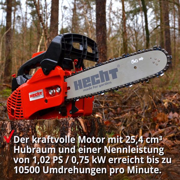 Kettensäge Benzin Motorsäge 24 cm 1,22 PS Schnitt Seilzug Hand Ketten Säge Sägen in Greven