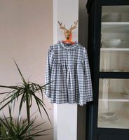 Bluse blau weiß kariert *Zucker* Rüschen DIY handmade Bayern - Kulmbach Vorschau