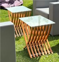 Tisch als Nachttisch / Beistelltisch  - Set 2 Stück - Glas/Holz Niedersachsen - Wennigsen Vorschau