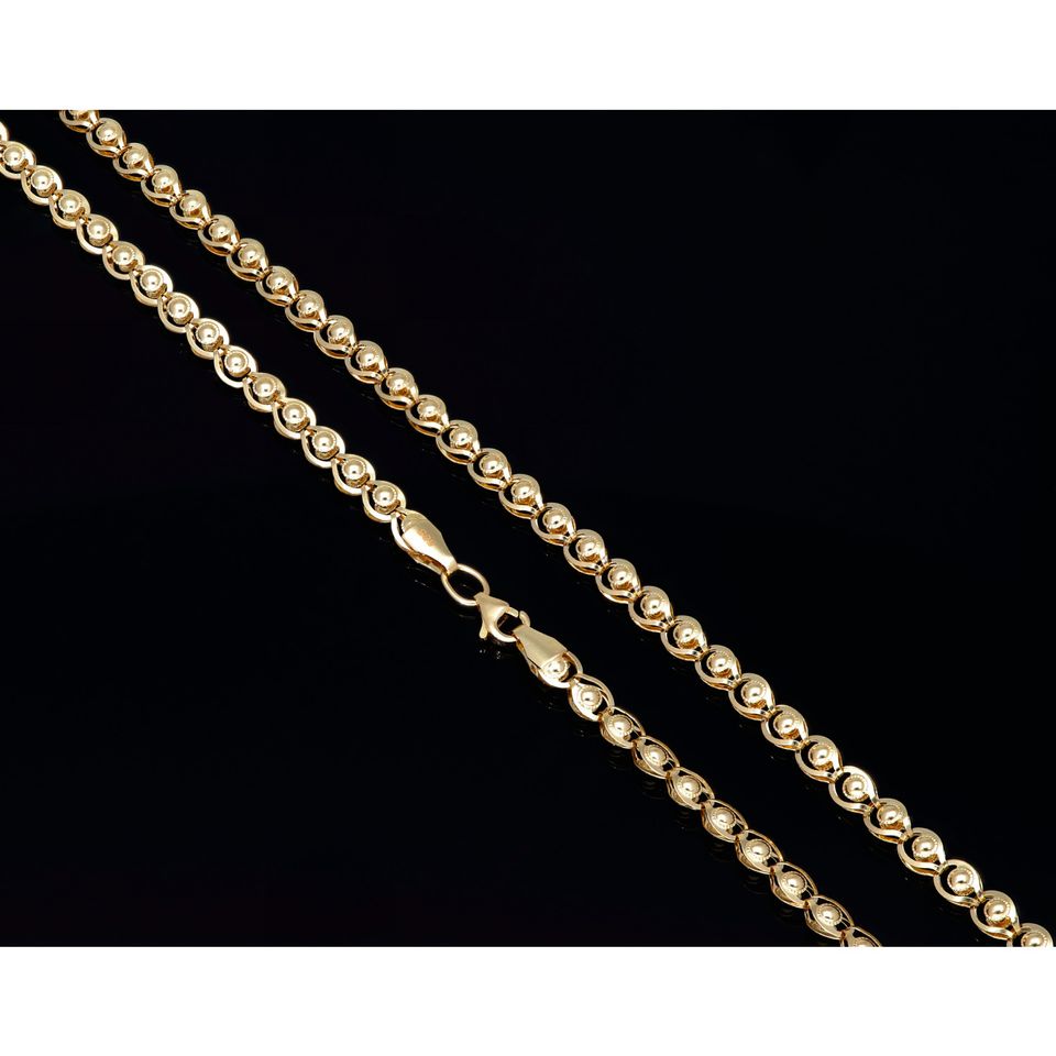 Goldkette Halskette Collier 585 14K ECHT GOLD 4mm 50cm NEU SCHMUCK DAMEN FRAUEN in Berlin