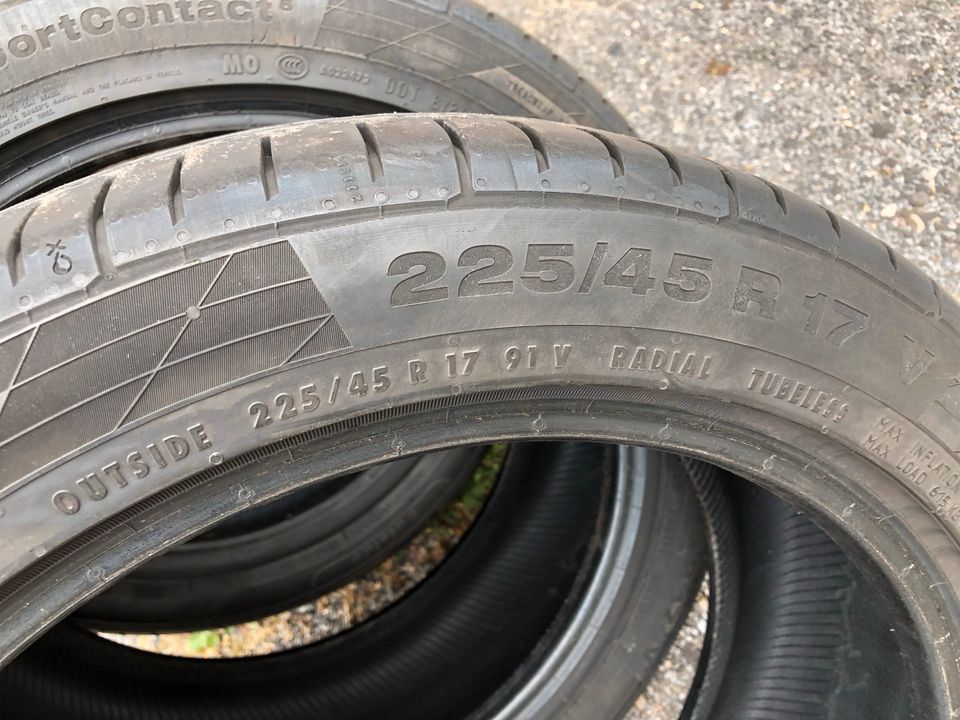 2 Top Conti Sommerreifen 225/45R 17 91 V in Oberhausen