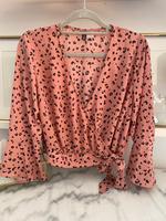 Top Bluse rosa mit Trompetenärmeln Thüringen - Treben Vorschau