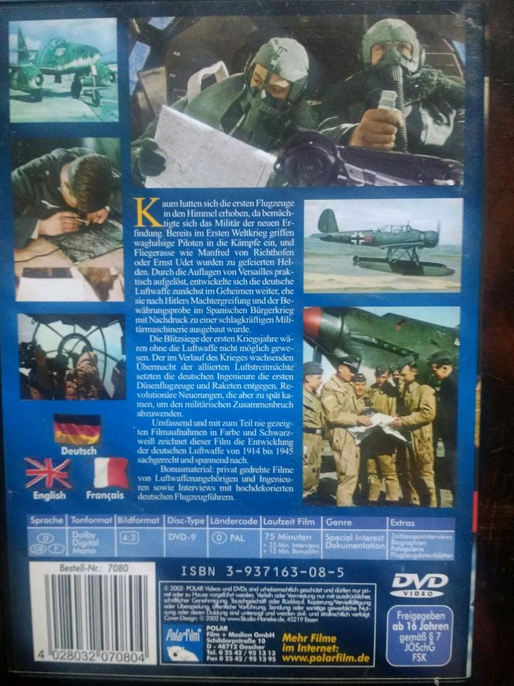 4x DVD,s Dokumentationen 2WK Krieg Luftwaffe Flugzeuge in Dortmund