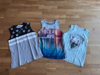 H&M Tom Tailer ❤️ 3 Tops Tanktops 158 164 grau blau Palmen Hannover - Ahlem-Badenstedt-Davenstedt Vorschau