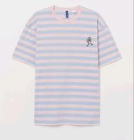 The Simpsons T-Shirt gestreift Itchy & Scratchy Pastell rosa blau Hessen - Offenbach Vorschau