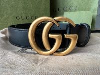 GUCCI Marmont Gürtel schmal mit goldener Schnalle 80cm Nordrhein-Westfalen - Gronau (Westfalen) Vorschau