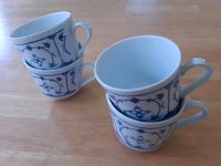 4 Tasse Kaffeetasse indisch blau Jäger Porzellan Geschirr Rostock - Gartenstadt Vorschau