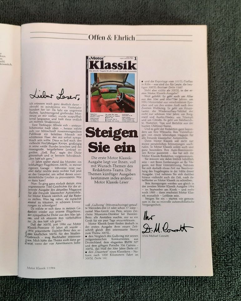 Motor Klassik Zeitschrift Erstausgabe !! in Backnang