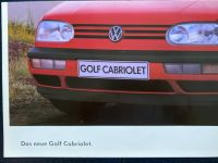 Prospekt VW Golf III Cabrio von 08/1993 Nordrhein-Westfalen - Mettmann Vorschau