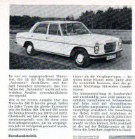 Mercedes Benz 220  /8 W 115  Automatic Testbericht original Baden-Württemberg - Schopfheim Vorschau