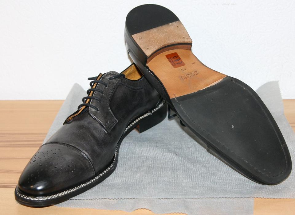NOLMAN KOEL Luxus Schuhe Herren grau-schwarz Leder Gr. 46 in Nidderau