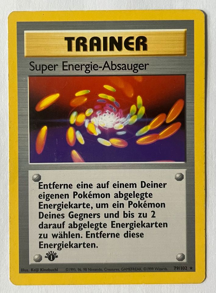 Pokemon Karte Super Energie-Absauger 1 Edition Base Basis Ex in Witten