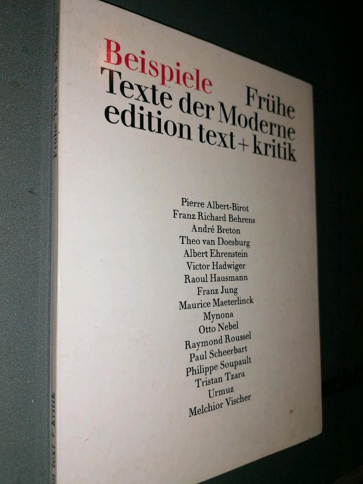 Frühe Texte der Moderne Edition Text und Kritik Beispiele Breton in Berlin