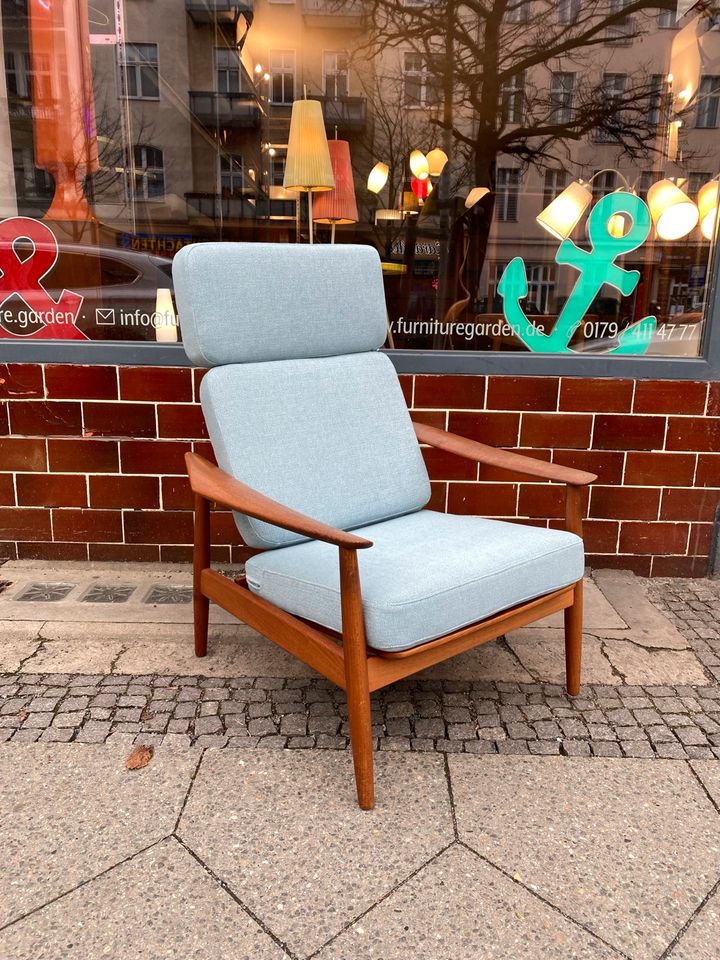 ◤  Arne Vodder Hochlehner Teak Sessel Ohrensessel Teakholz Model FD 164 Dänisch Design Danish mid Century Lounge Chair Stuhl 50er 60er 70er Vintage in Berlin