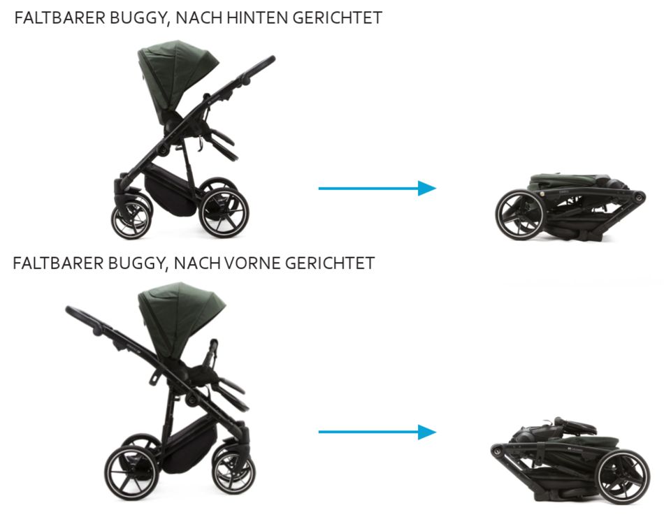 Adamex Kinderwagen MOBI New Standard - 2in1 - Schwarz in Hamburg