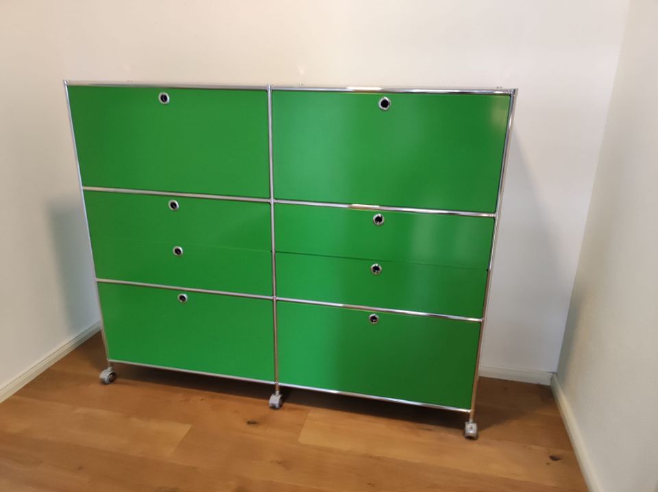 System 4 Highboard  Kommode auf Rollen grün ähnlich USM Haller in Freilassing