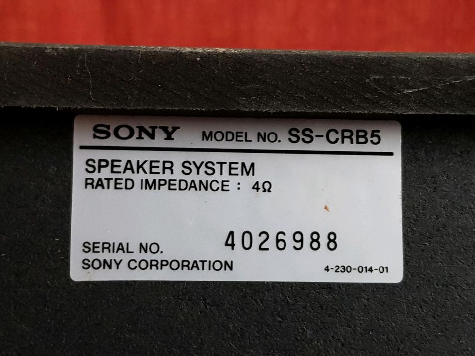 Lautsprecher Boxen von Sony SS-CRB5 in Duisburg
