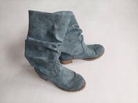 Stiefel, Velourleder, Gr. 40, Taubenblau, Hellblau Düsseldorf - Unterbach Vorschau