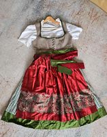 Dirndl Moser Gr. 40, lang, Grau Grün mit roter Schürze Bayern - Bruckmühl Vorschau