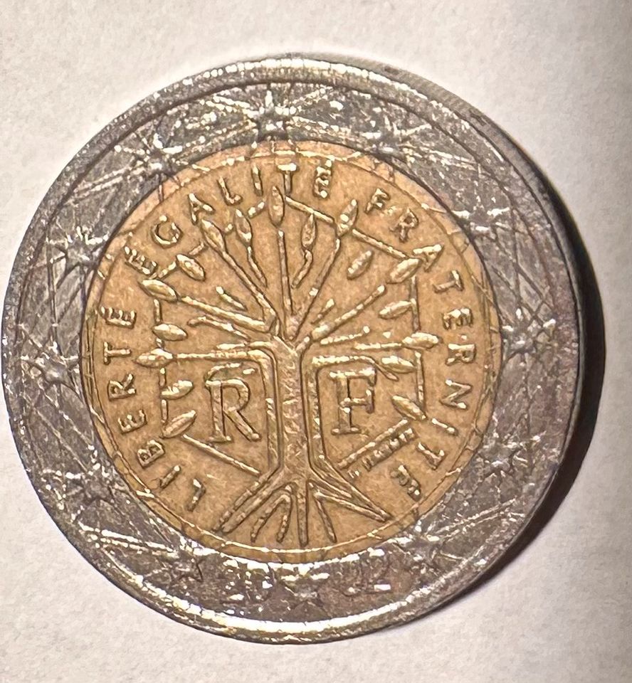 2 Euro Münze Fehlprägung Frankreich 2002 in Regensburg